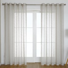 Sorrento Straw Sheer Eyelet Single Panel Curtain